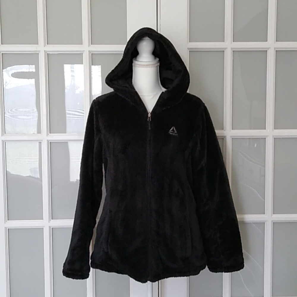 Reebok Faux Fur Reversible Black Jacket - Picture 8 of 16
